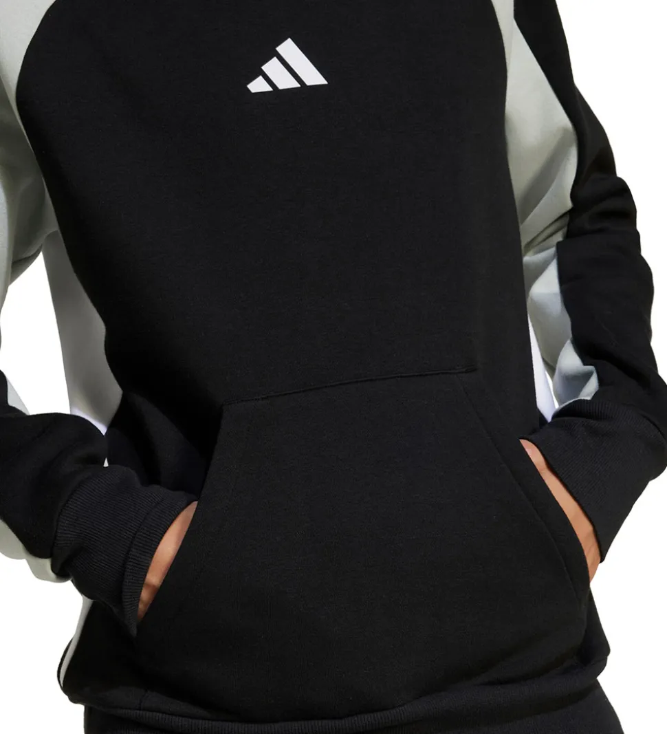 adidas Performance Hættetrøje - J CB FL HD - BLACK/WONSIL/WHITE