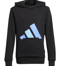 adidas Performance Hættetrøje - Black/Blufus/Globlu m. Logo