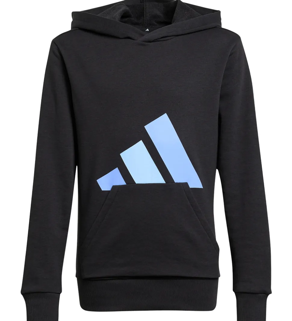adidas Performance Hættetrøje - Black/Blufus/Globlu m. Logo