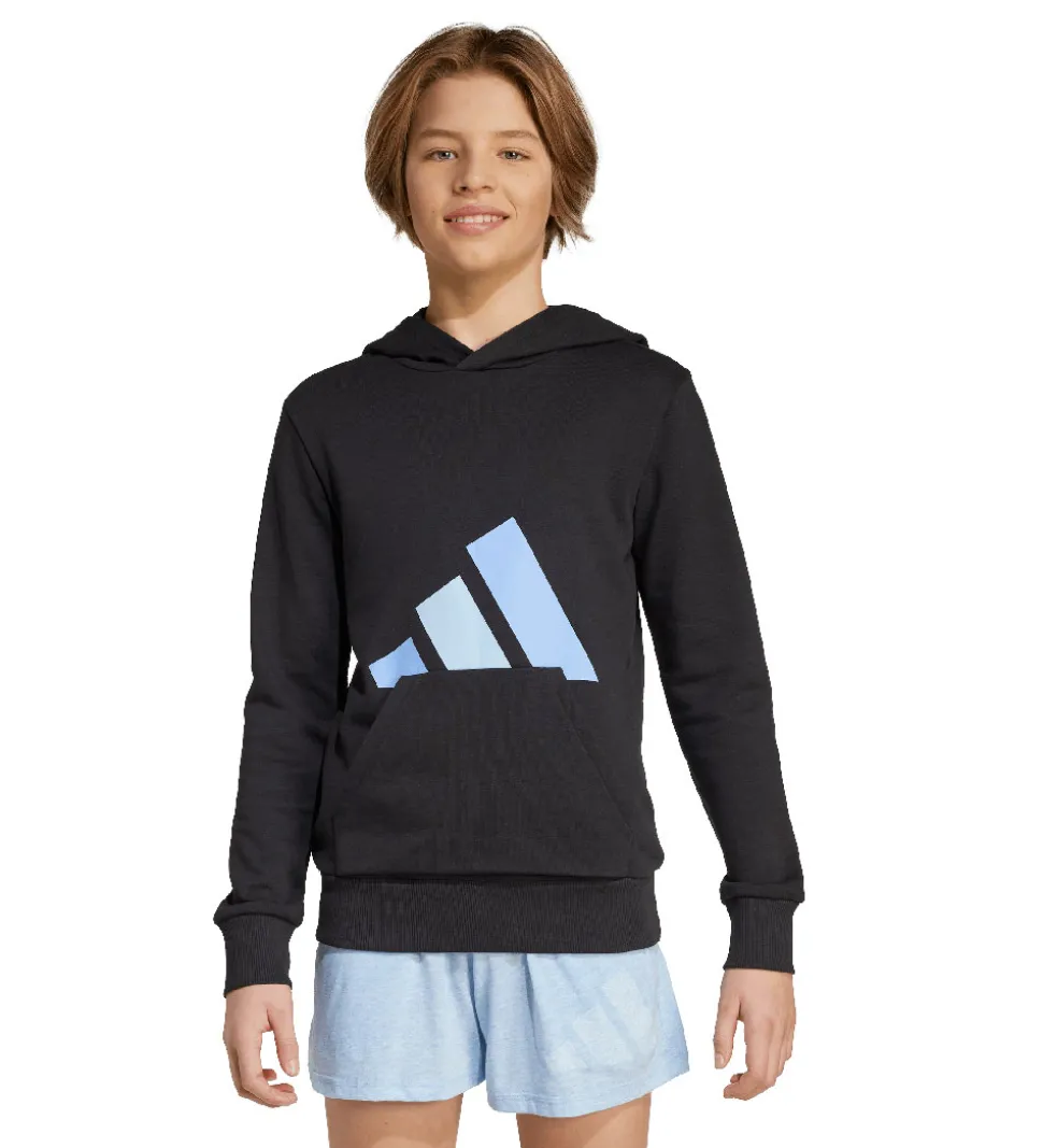 adidas Performance Hættetrøje - Black/Blufus/Globlu m. Logo