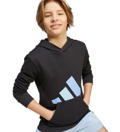 adidas Performance Hættetrøje - Black/Blufus/Globlu m. Logo