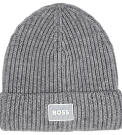 BOSS Hue - Strik - Gråmeleret