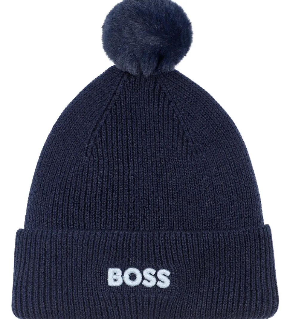 BOSS Hue - Strik - Navy m. Kvast