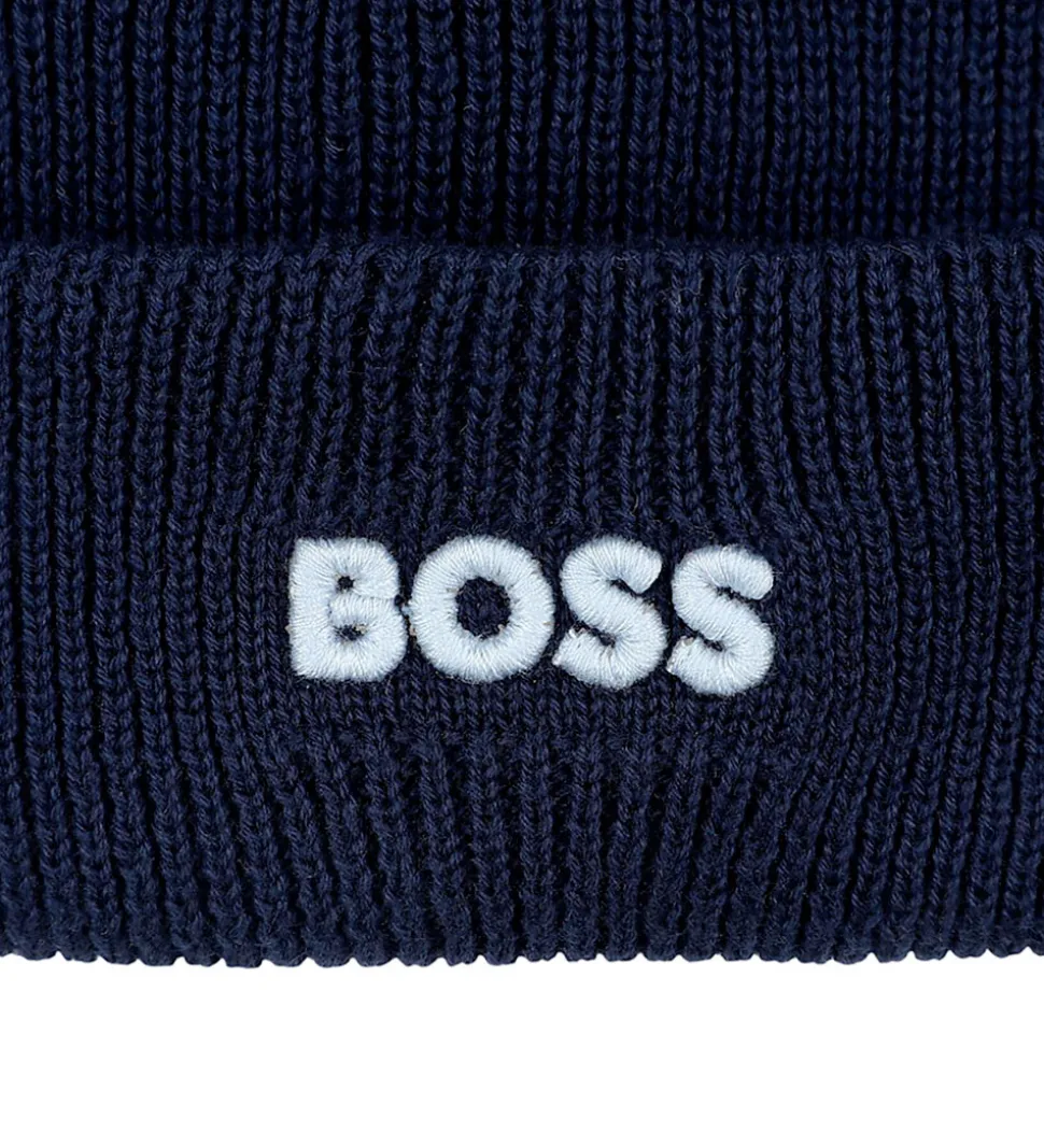 BOSS Hue - Strik - Navy m. Kvast