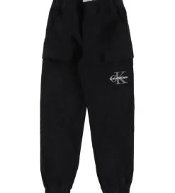 Calvin Klein Bukser - Essential Woven Cargo - Ck Black