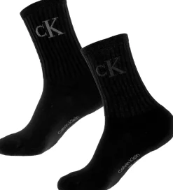 Calvin Klein Strømper - 2-pak - Sort m. Logo