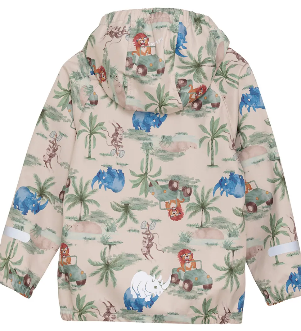 CeLaVi Softshelljakke - Dress Blues/Creme m. Elefanter