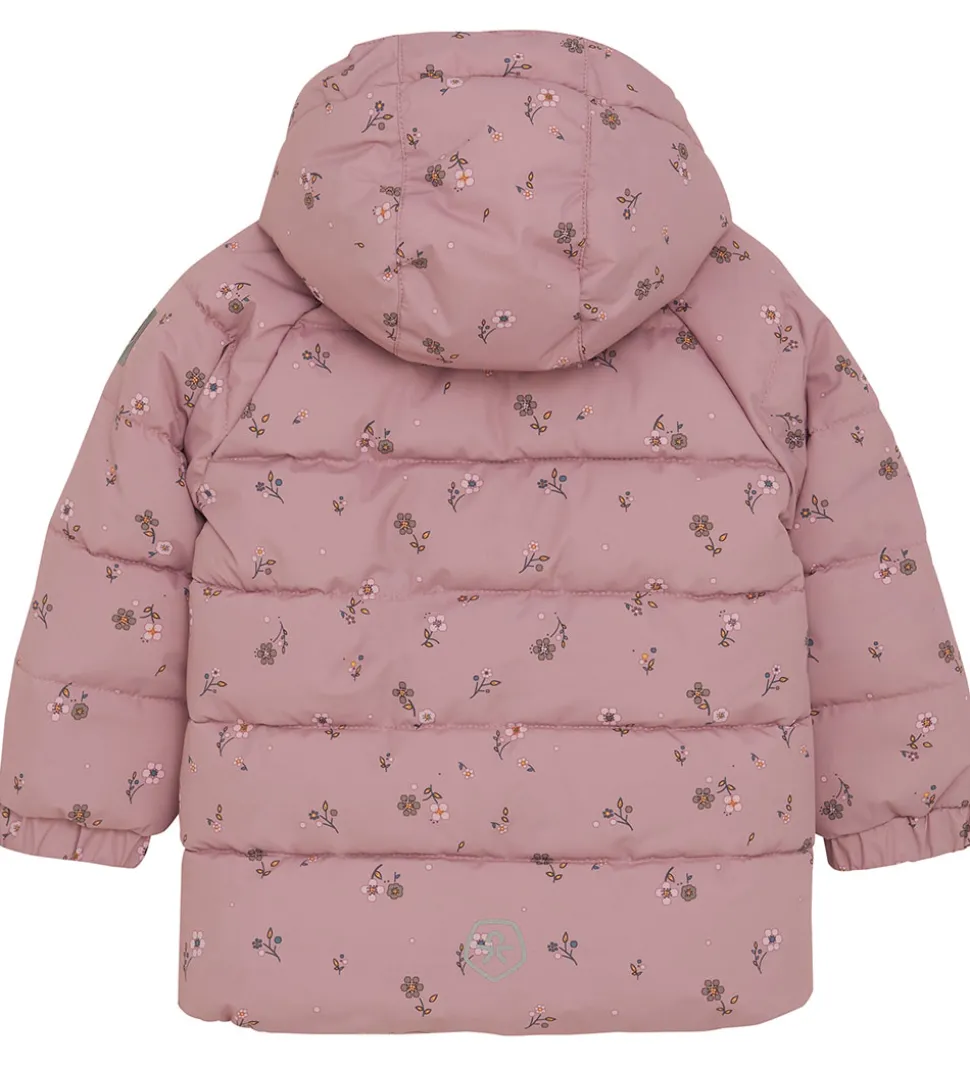 Color Kids Dynejakke - Woodrose m. Blomster