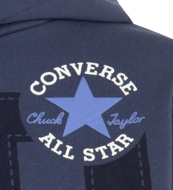Converse Hættetrøje - Converse Navy m. Print