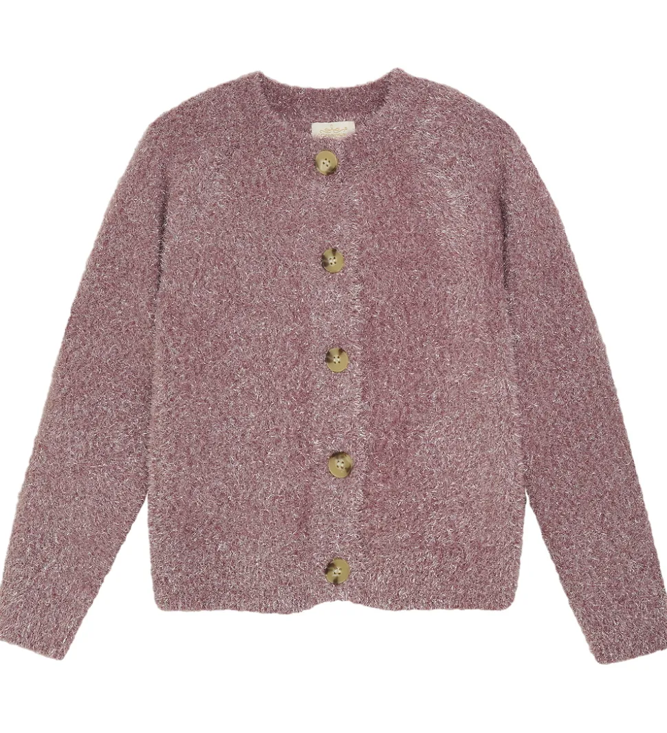 Creamie Cardigan - Strik - Glitter - Crushed Berry