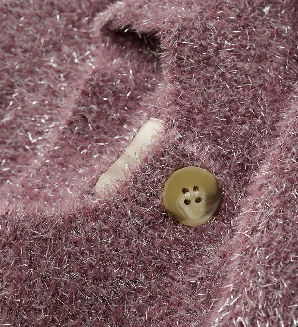 Creamie Cardigan - Strik - Glitter - Crushed Berry