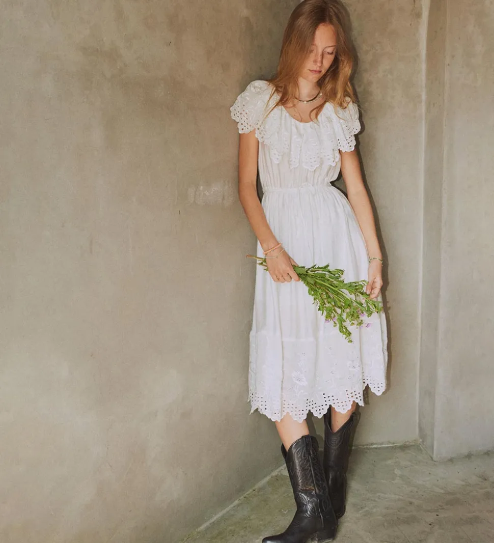 Designers Remix Kjole - Vera Broderie - Cream