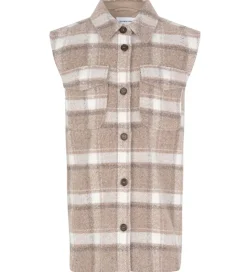 Designers Remix Vest - Uld/Polyester - G Jayden - Beige Check