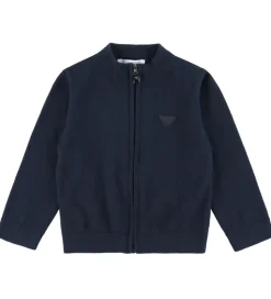 Emporio Armani Cardigan - Bomuld/Uld - Navy