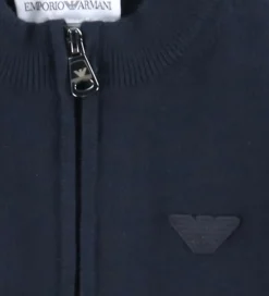 Emporio Armani Cardigan - Bomuld/Uld - Navy