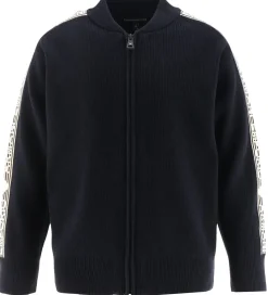 Emporio Armani Cardigan - Strik - Navy/Hvid