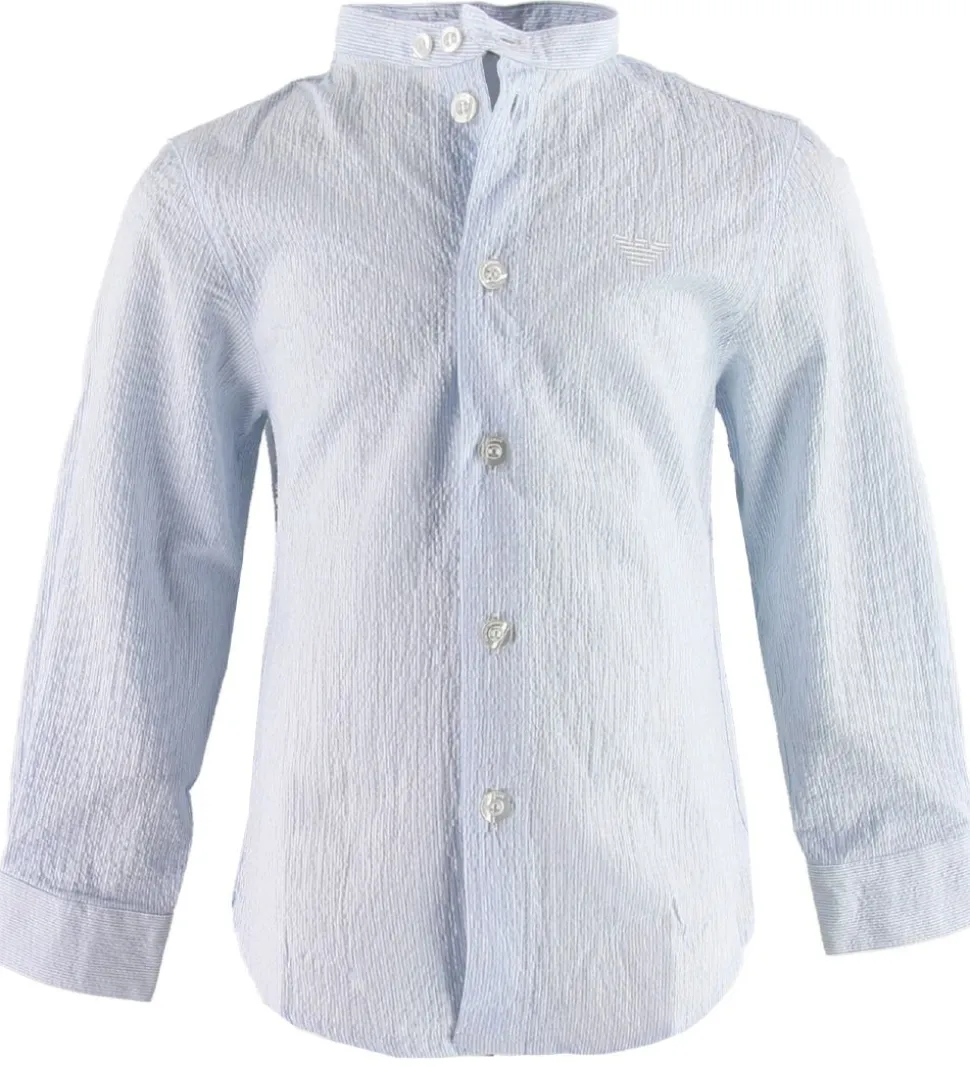 Emporio Armani Skjorte - Blå/Hvidstribet