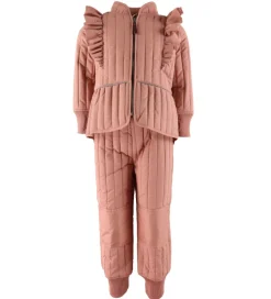 En Fant Termotøj - Old Rose m. Flæser