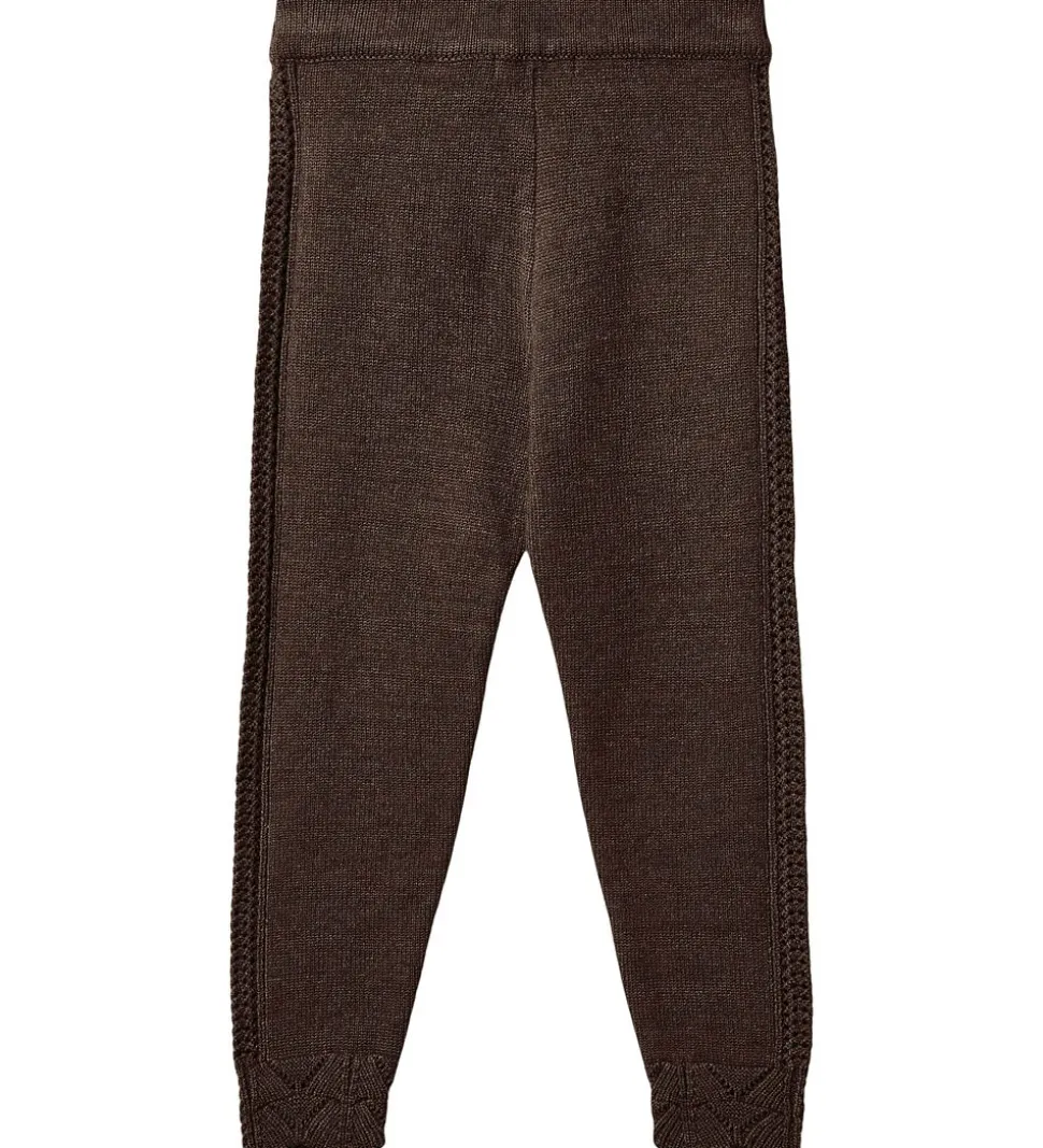 Fliink Bukser - Strik - Viskoseblanding - Alilly - Coffee Bean