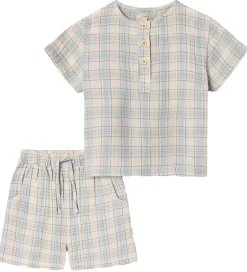 Fliink Shortssæt - Cha Cha - Sandshell Check