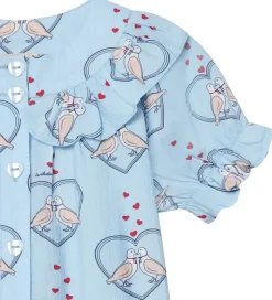 Fliink Skjorte - Colombe - Dream Blue/Hjerter