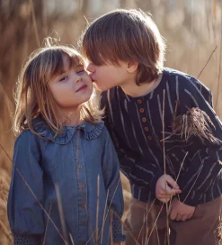 Fliink Skjorte - Vira - Insignia Blue/Sandshell