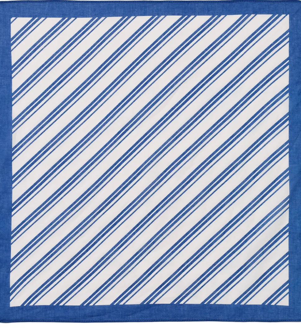 Fliink Tørklæde - Kota - 50x50 cm - Cloud Dancer m. Striber