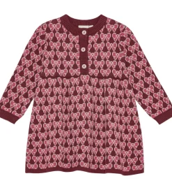 Flöss Kjole - Nova - Strik - Bordeaux Bow