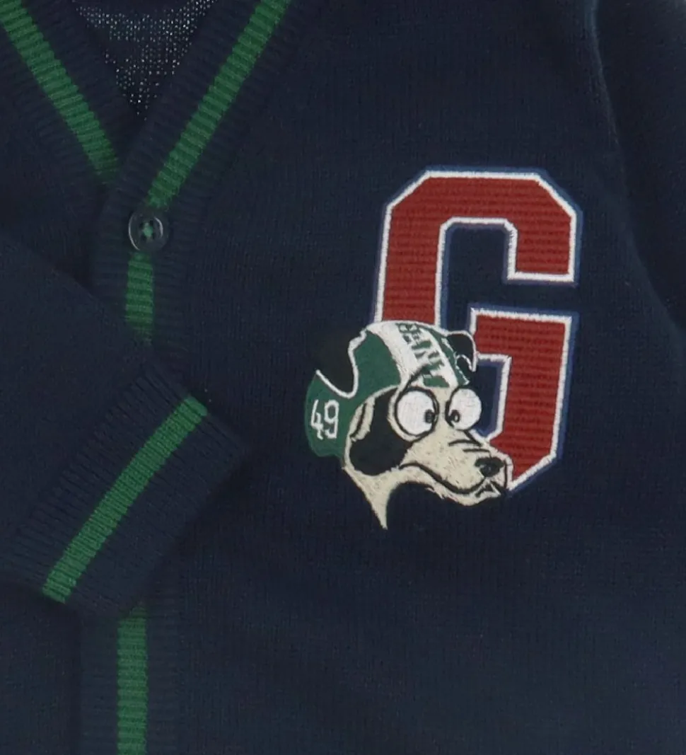 GANT Cardigan - Strik - Dog - Evening Blue