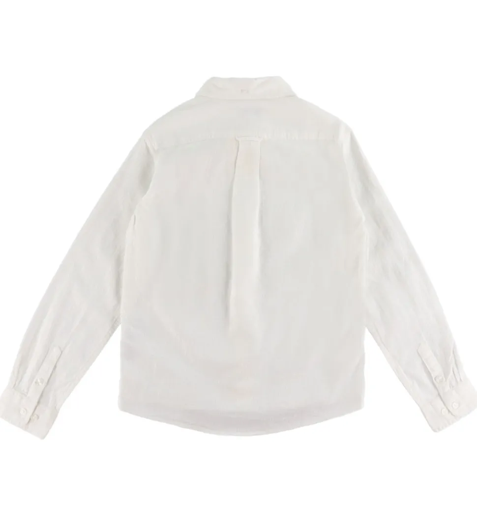 GANT Skjorte - Hør/Bomuld - Hvid