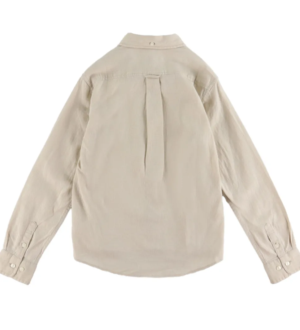 GANT Skjorte - Hør/Bomuld - Putty