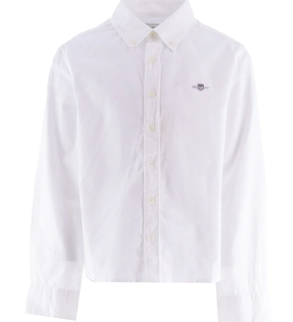 GANT Skjorte - Shield Oxford - Hvid