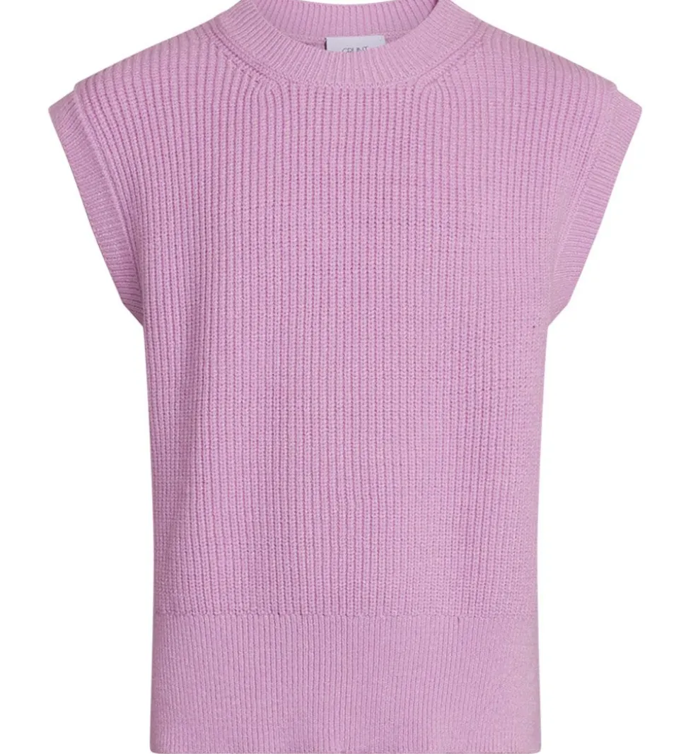 Grunt Vest - Strik - Ann - Lilla