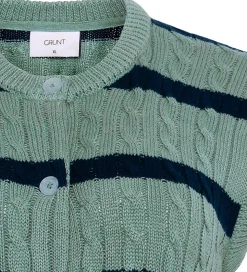 Grunt Vest - Strik - GrLine - Dust Green/Navy