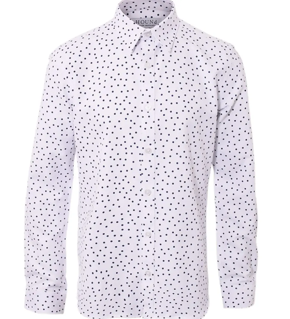 Hound Skjorte - Hvid m. Prikker