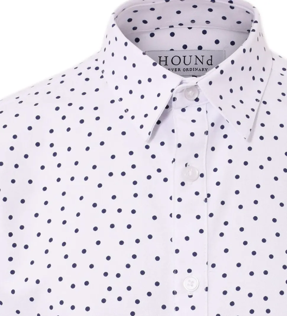 Hound Skjorte - Hvid m. Prikker