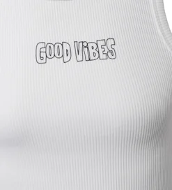 Hound Top - Rib - Off Whitet m. Print