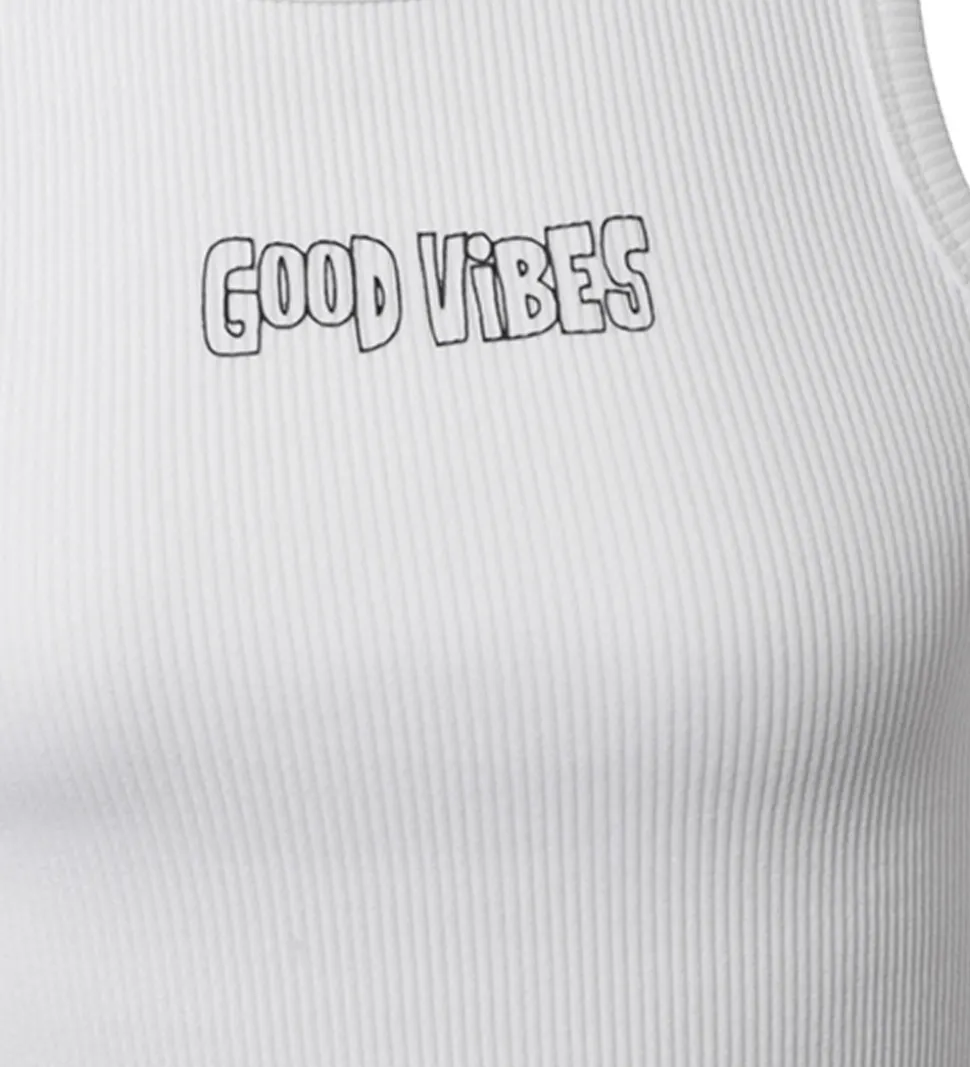 Hound Top - Rib - Off Whitet m. Print