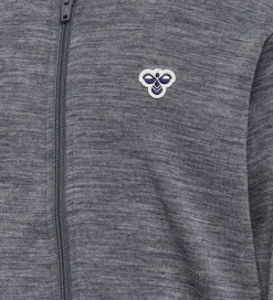 Hummel Cardigan - HmlJr - Uld - Mørkegråmeleret