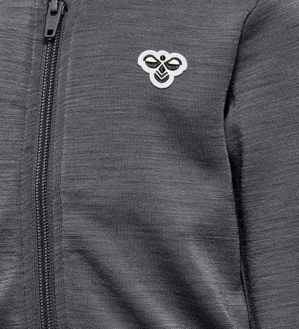 Hummel Cardigan - HmlMini - Uld - Mørkegråmeleret