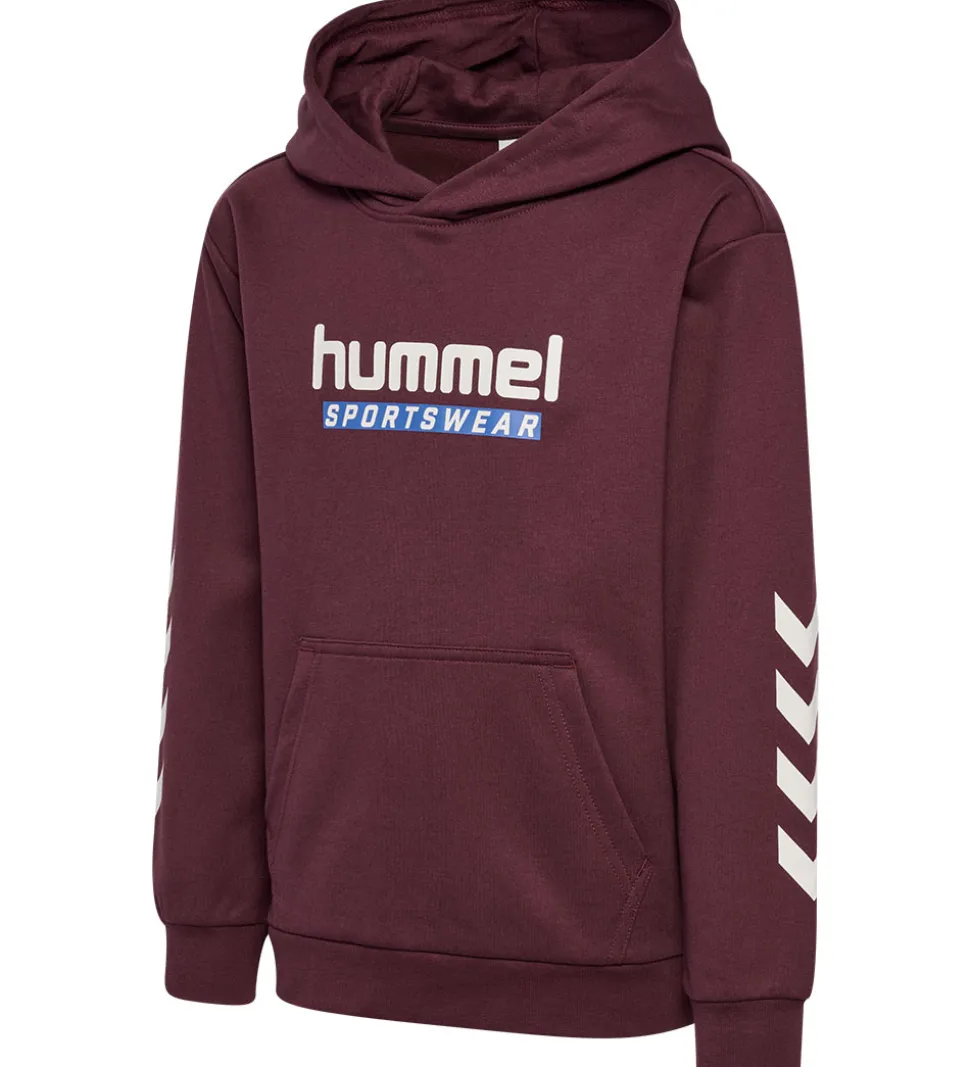 Hummel Hættetrøje - hmlJr Logo Hoodie - Vineyard Wine