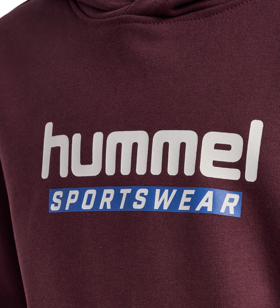 Hummel Hættetrøje - hmlJr Logo Hoodie - Vineyard Wine