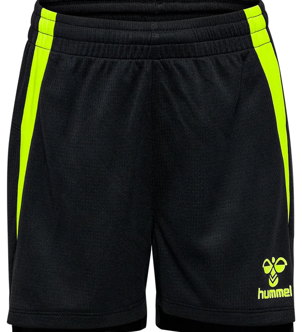 Hummel Shorts - hmlLead 2.0 - Black/Green Gecko