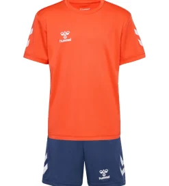 Hummel Træningssæt - HmlLogo - Nasturtium/Dark Denim