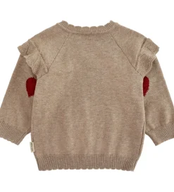 Hust and Claire Bluse - Strik - HCPusle - Biscuit m. Hjerte