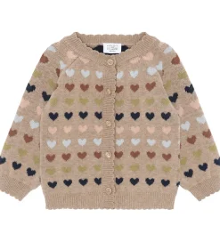 Hust and Claire Cardigan - Strik - HCCamilla - Biscuit m. Hjerte