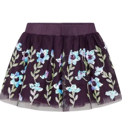 Hust and Claire Nederdel - Ninna - Dark Plum m. Palietter