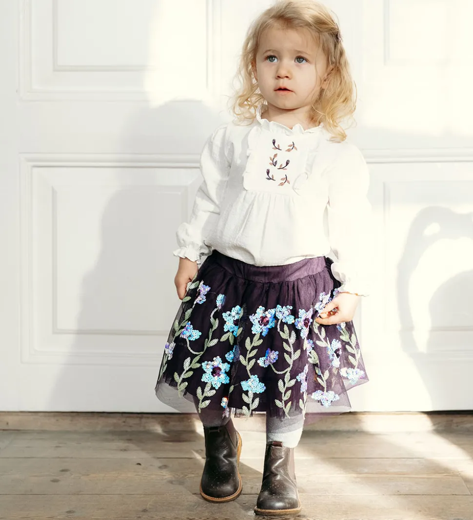 Hust and Claire Nederdel - Ninna - Dark Plum m. Palietter