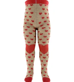 Hust and Claire Strømpebukser - HCFrankie - Biscuit m. Hjerter