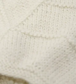 Huttelihut Babyhjelm m. Ører - Alpakauld - Strik - Off-white